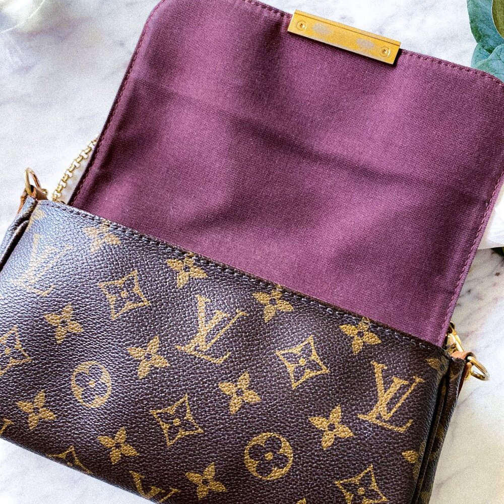 Y2K 90s Louis Vuitton Monogram Favorite PM Mini Clutch Shoulder Bag COA Dust Bag - Picture 8 of 13